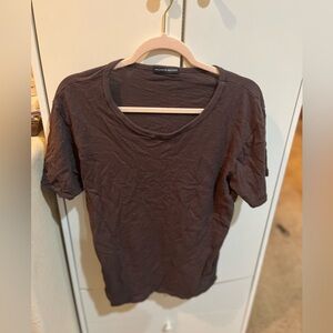 Brandy Melville Dark Brown Short Sleeve Tee